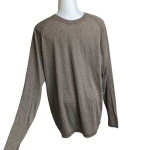 EMS Eastern Mountain Sports Top Men Large Crewneck Shirt Lightweight Beige L